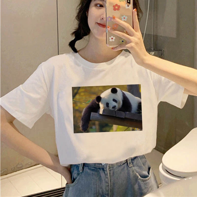Summer Short Sleeve O-neck Women Tops Tshirt Panda Zoo Printing Women T shirt Casual Tees Lady Aesthetic Tshirt
Summer Short Sleeve O-neck Women Tops Tshirt Panda Zoo Printing Women T shirt Casual Tees Lady Aesthetic Tshirt