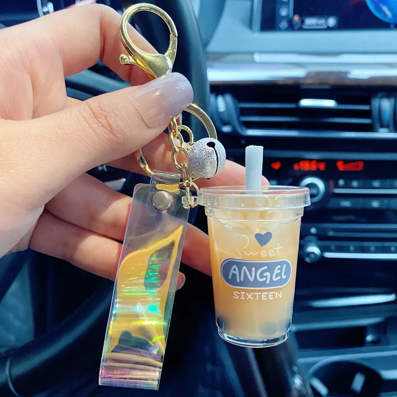 Creativity lovely girl wind milk tea cup key chain personality trend key car key chain bag pendant
Creativity lovely girl wind milk tea cup key chain personality trend key car key chain bag pendant