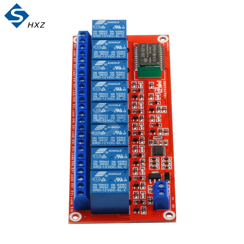 Релейный модуль Bluetooth 12 В, 5 В, 8-канальное реле Bluetooth, дистанционное управление Bluetooth
Релейный модуль Bluetooth 12 В, 5 В, 8-канальное реле Bluetooth, дистанционное управление Bluetooth