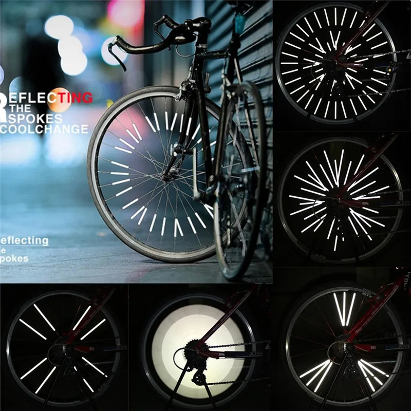 Bicycle Night Wheels Sticker Reflective Stickers Mountain Bike Fluorescent Spokes Sticker Personality Bike Strips
Bicycle Night Wheels Sticker Reflective Stickers Mountain Bike Fluorescent Spokes Sticker Personality Bike Strips