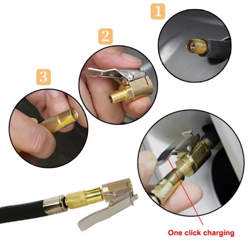 Valve Stems Copper Tire Inflation Chuck Car Air Pressure Gauge Pump Nozzle Tire Pressure Gauge Filling Nozzle Inflatable Tube
Valve Stems Copper Tire Inflation Chuck Car Air Pressure Gauge Pump Nozzle Tire Pressure Gauge Filling Nozzle Inflatable Tube