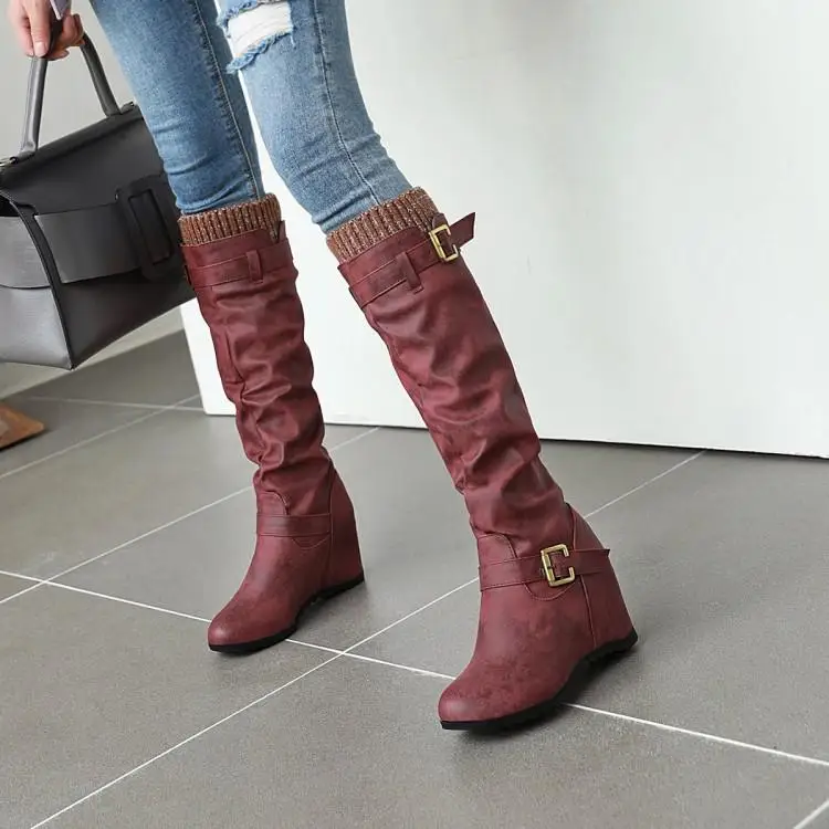 Big Size 9 10 11-13 boots women woman winter boots women women shoes botas Knitted belt buckle fold sleeve
Big Size 9 10 11-13 boots women woman winter boots women women shoes botas Knitted belt buckle fold sleeve