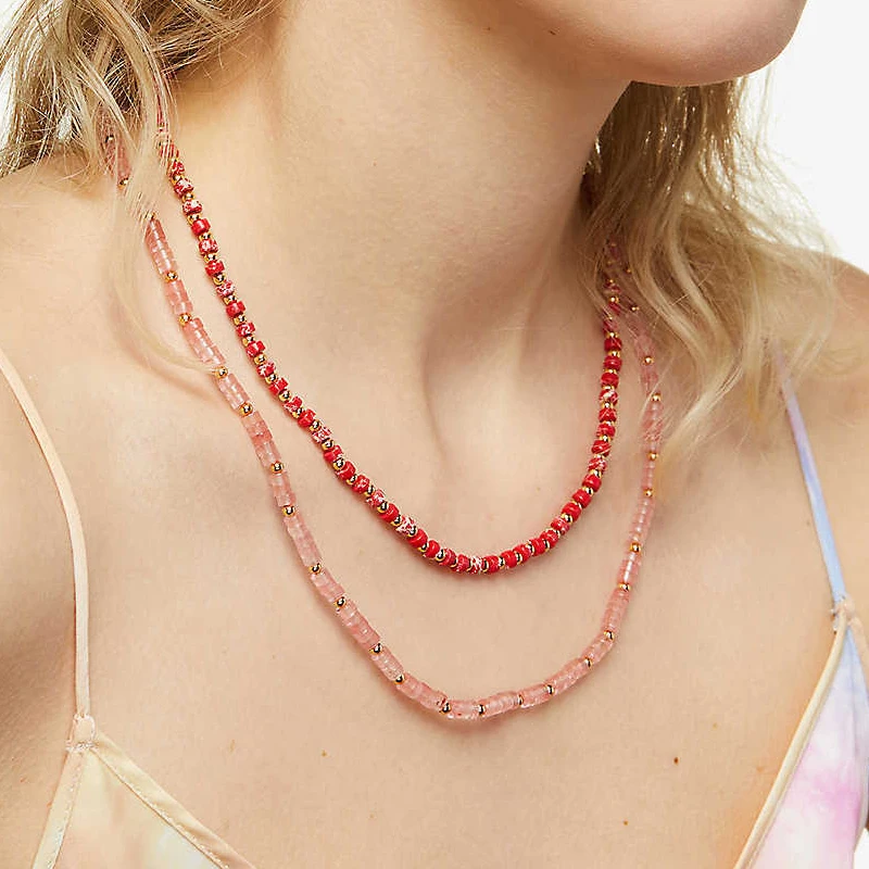 Sweet Romantic Natural Pink Stone Beaded Necklace Handmade Fashion All-match Neck Accessories Gifts For Girls Wholesale 2022
Sweet Romantic Natural Pink Stone Beaded Necklace Handmade Fashion All-match Neck Accessories Gifts For Girls Wholesale 2022
