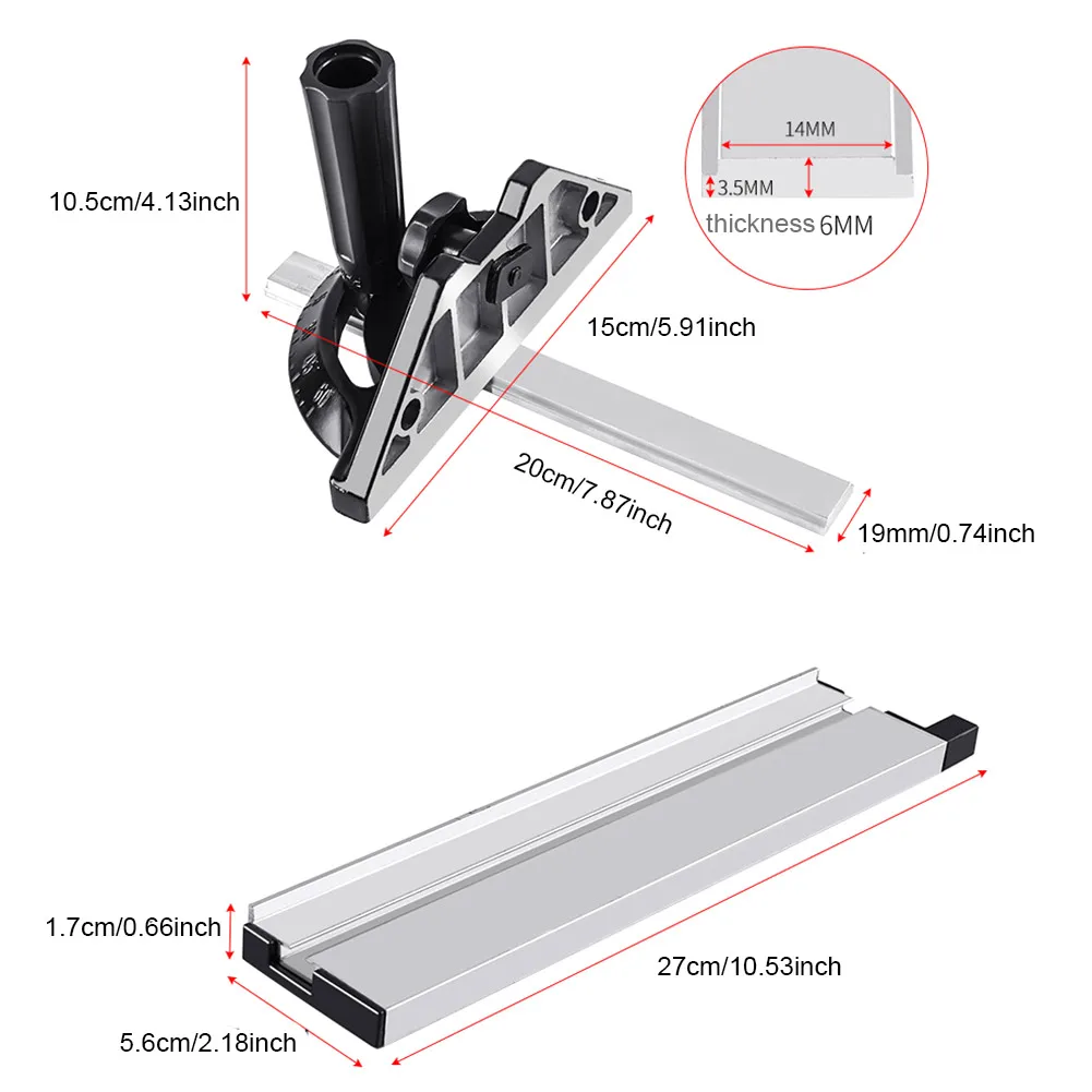 Push Block Adjustable Miter Gauge Portable Fence System Router Woodworking Tools alluminium alloy Wood Cutting Project
Push Block Adjustable Miter Gauge Portable Fence System Router Woodworking Tools alluminium alloy Wood Cutting Project