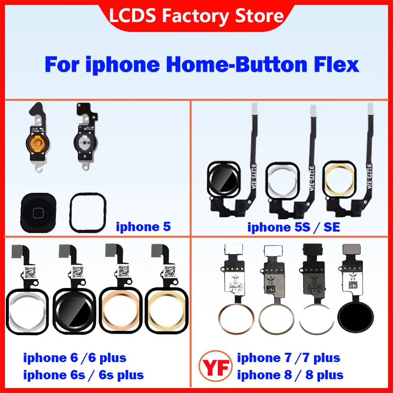 AAA For iPhone 5 6 6S 7 8 Plus 5S SE 6S Plus Return Back Home Button With Flex Cable Rubber Sticker No Touch ID Fingerprint
AAA For iPhone 5 6 6S 7 8 Plus 5S SE 6S Plus Return Back Home Button With Flex Cable Rubber Sticker No Touch ID Fingerprint