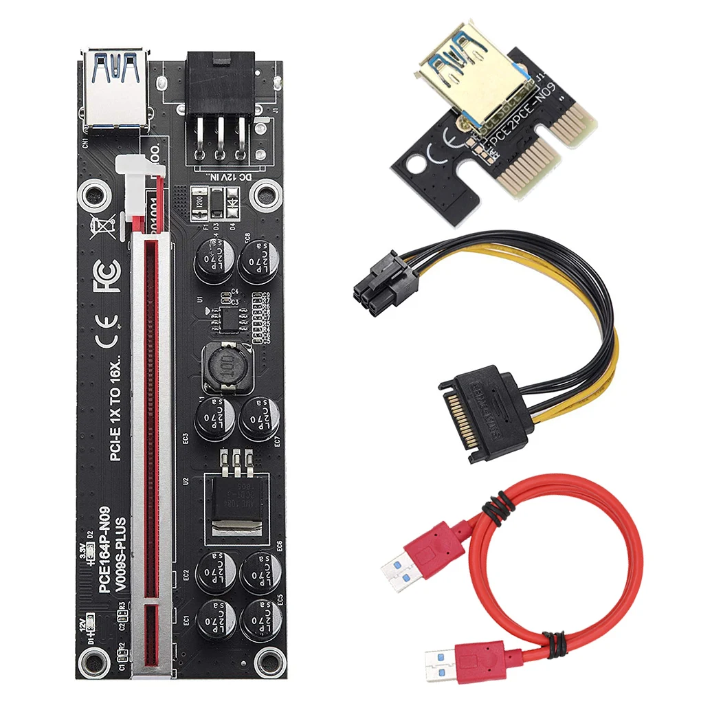 6pcs Newest Ver009S Plus USB 3.0 PCI-E Riser VER 009S Express 1X 4x 8x 16x Extender Riser Adapter Card SATA 15-6 Pin Power Cable
6pcs Newest Ver009S Plus USB 3.0 PCI-E Riser VER 009S Express 1X 4x 8x 16x Extender Riser Adapter Card SATA 15-6 Pin Power Cable