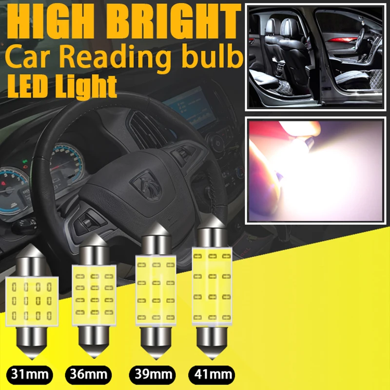 Автомобисветодиодный светодиодная сигнасветильник лампа C10W C5W для чтения, 31 мм, 36 мм, 39 мм, 41, 42 мм, белый, в багажнике лампочек для номерного знака, купольная лампа для салона автомобиля, 1 шт.
Автомобисветодиодный светодиодная сигнасветильник лампа C10W C5W для чтения, 31 мм, 36 мм, 39 мм, 41, 42 мм, белый, в багажнике лампочек для номерного знака, купольная лампа для салона автомобиля, 1 шт.