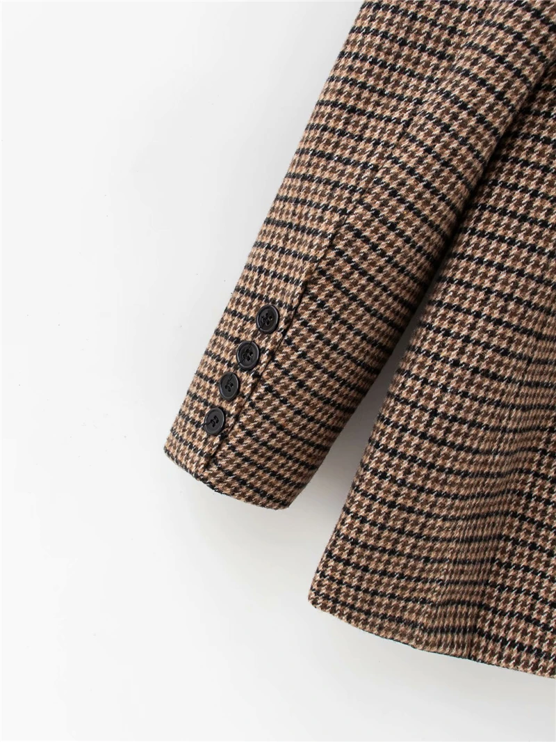 Elegant women double-breasted blazer 2020 autumn office ladies jackets causal female brown plaid loose suits girls chic sets
Elegant women double-breasted blazer 2020 autumn office ladies jackets causal female brown plaid loose suits girls chic sets