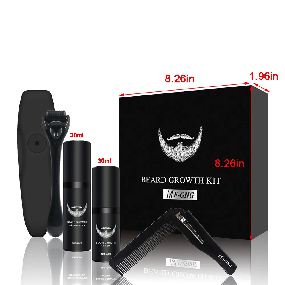 4 Pcs/Set Men Beard Growth Kit Hair Growth Enhancer Thicker Oil Nourishing Leave-in Conditioner Beard Grow Set With Comb
4 Pcs/Set Men Beard Growth Kit Hair Growth Enhancer Thicker Oil Nourishing Leave-in Conditioner Beard Grow Set With Comb