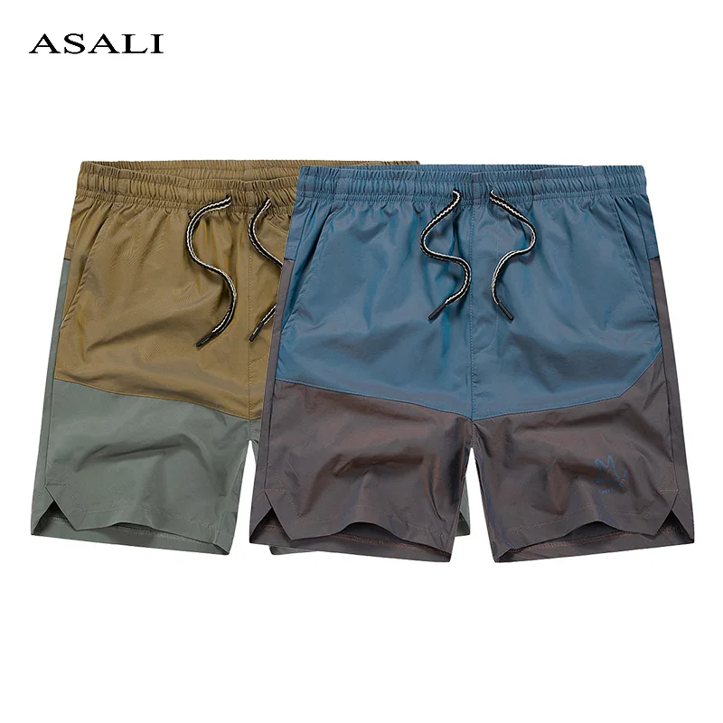 

Men's Stretch Swim Trunks Quick Dry Beach Shorts Brand 2021 Summer Patchwork Jogging Gyms Short Pants Men Board Shorts Clothing