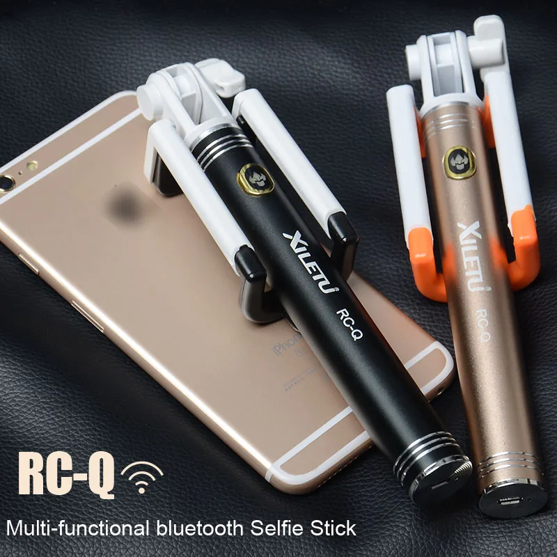 

XILETU RC-Q Handheld Selfie Stick Self-portrait Monopod Pole with Bluetooth Remote Shutter For Smartphone IOS Android iPhone