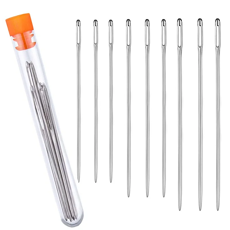 LMDZ 9 Pcs Large Eye Stitching Needles - 3 Sizes Stitching Needles, 4.9inch to 6.8inch Big Eye Hand Sewing Needles
LMDZ 9 Pcs Large Eye Stitching Needles - 3 Sizes Stitching Needles, 4.9inch to 6.8inch Big Eye Hand Sewing Needles
