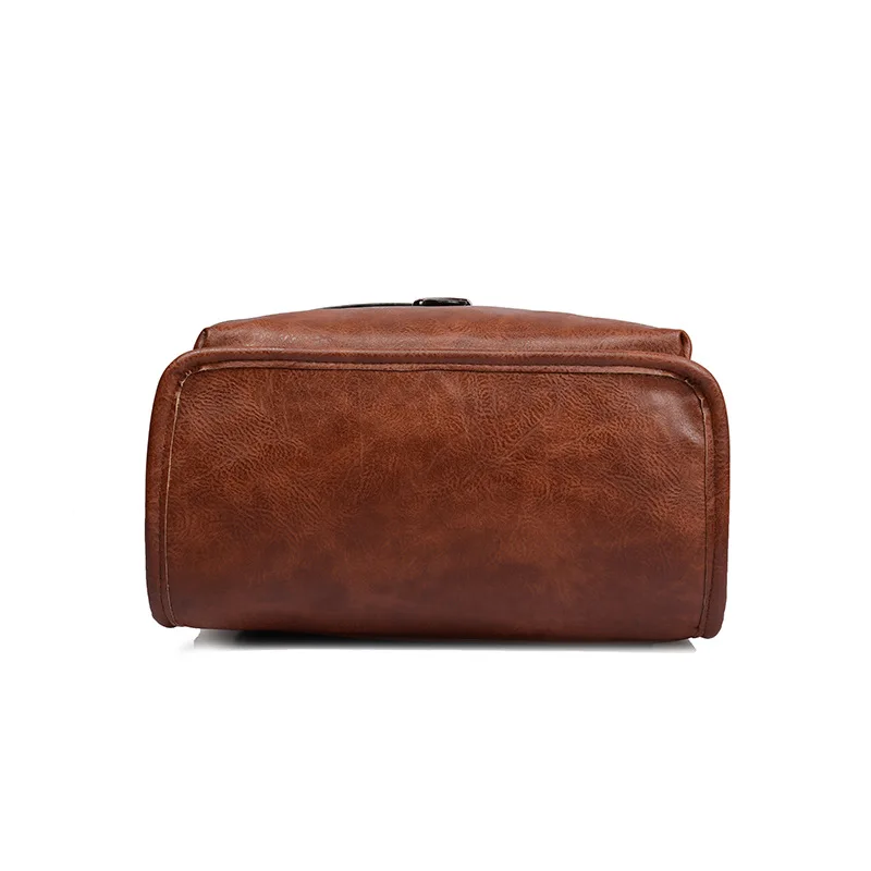 Винтажный кожаный мужской рюкзак для ноутбука деловой ранец дорожная школьная
