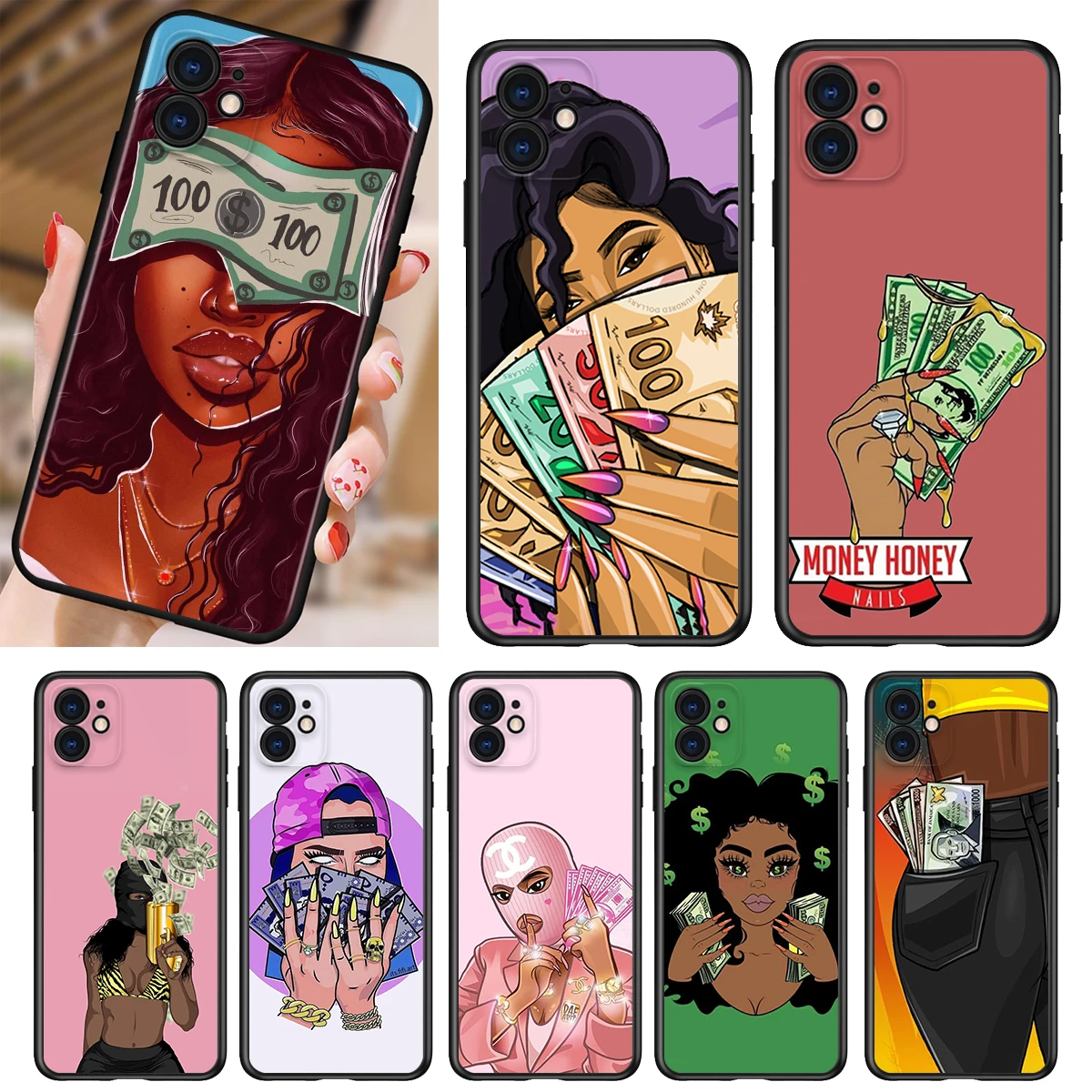 Soft Afro Girls Black Women Art For Apple iPhone 13 12 11 SE XS XR X 7 8 6 5 S mini Plus Pro MAX 2020 Black Phone Case
Soft Afro Girls Black Women Art For Apple iPhone 13 12 11 SE XS XR X 7 8 6 5 S mini Plus Pro MAX 2020 Black Phone Case