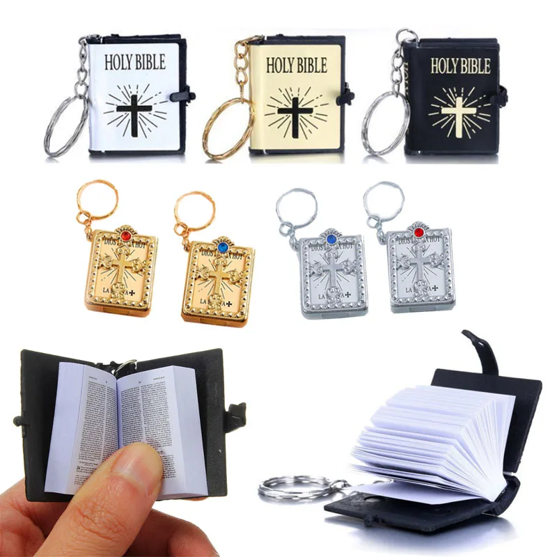 1pc New Christian Keychains HOLY BIBLE Religious Keyrings Mini Bible English Simulation Decoration Jesus Cross Gift
1pc New Christian Keychains HOLY BIBLE Religious Keyrings Mini Bible English Simulation Decoration Jesus Cross Gift