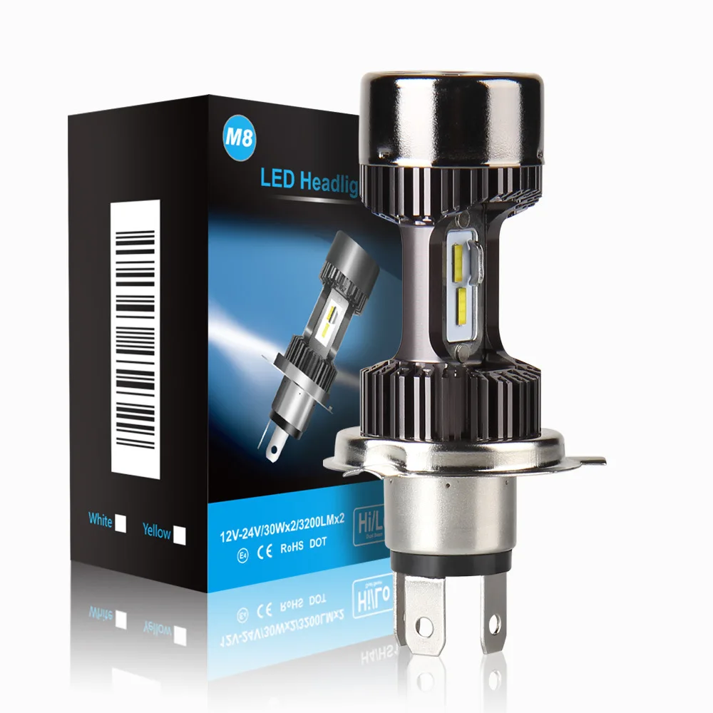 M8 New Car Motorcycle LED Headlight H4 Electric Vehicle Far Near Integration HS1 Refitting H6 Bulb Headlamp Lightings
M8 New Car Motorcycle LED Headlight H4 Electric Vehicle Far Near Integration HS1 Refitting H6 Bulb Headlamp Lightings