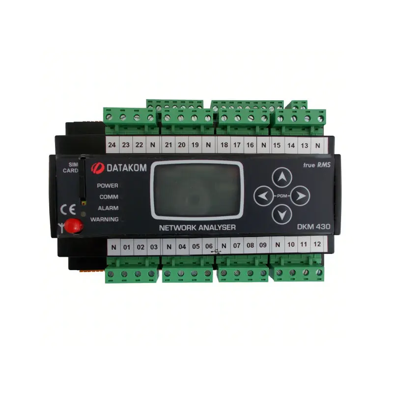 Многосетевой анализатор DATAKOM DKM-430-PRO, 85-300VAC, DIN-рейка, RS485, входы 30 CT, 24 входа предохранителя
Многосетевой анализатор DATAKOM DKM-430-PRO, 85-300VAC, DIN-рейка, RS485, входы 30 CT, 24 входа предохранителя