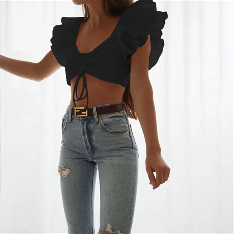 Hirigin Women Sweet Fashion Hollow Out Embroidery Cropped Blouses Vintage Ruffled Bow Tied For Female Shirts Blusas Chic Tops
Hirigin Women Sweet Fashion Hollow Out Embroidery Cropped Blouses Vintage Ruffled Bow Tied For Female Shirts Blusas Chic Tops