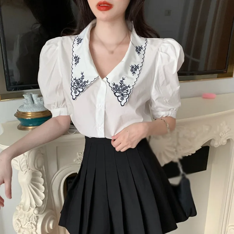 Jlong Women Sweet Lapel Blouse Patchwork Print Shirt Puff Sleeve Ruffle Tunic Summer Top
Jlong Women Sweet Lapel Blouse Patchwork Print Shirt Puff Sleeve Ruffle Tunic Summer Top