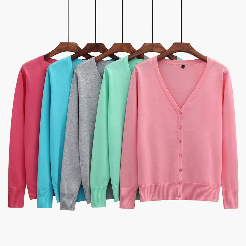 Women Fashion Sweaters Knitted Cardigan Full Sleeve V neck Sweater Casual Female Winter Warm Loose ouc1206
Women Fashion Sweaters Knitted Cardigan Full Sleeve V neck Sweater Casual Female Winter Warm Loose ouc1206