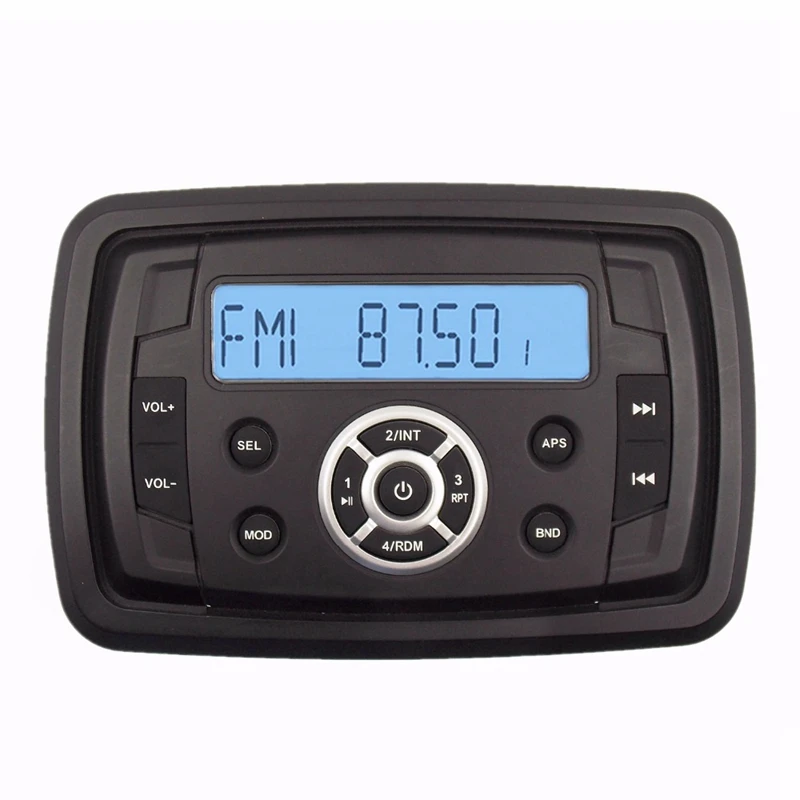 12V Waterproof Marine Stereo Receiver Bluetooth Audio MP3 Player Sound System AM/FM Use for ATV,UTV,Motorcycle,Yacht
12V Waterproof Marine Stereo Receiver Bluetooth Audio MP3 Player Sound System AM/FM Use for ATV,UTV,Motorcycle,Yacht