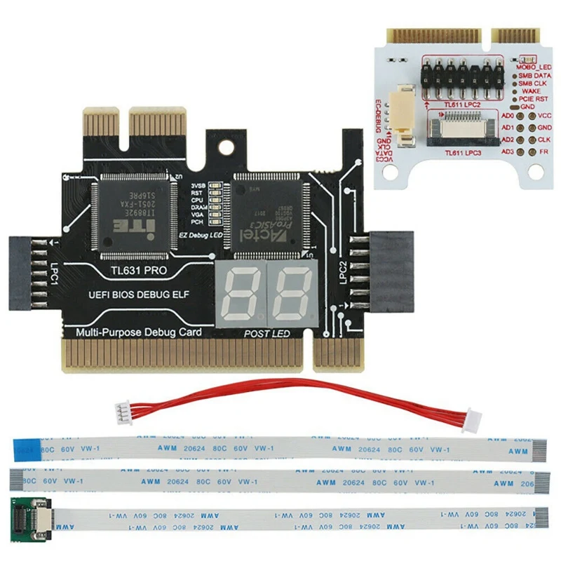 Универсальный диагностический анализатор материнской платы TL631 Pro PCI PCI-E Mini PCI-E LPC, тестер карт, полный комплект TL631
Универсальный диагностический анализатор материнской платы TL631 Pro PCI PCI-E Mini PCI-E LPC, тестер карт, полный комплект TL631