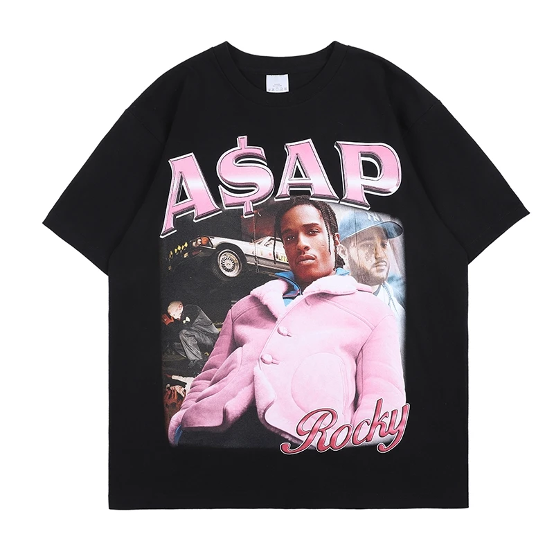 Harajuku ASAP Funny Portrait Graphic Aesthetics Tshirts Short Sleeve Tops Tees Casual Loose Couple T-shirt Summer New TX227 
Harajuku ASAP Funny Portrait Graphic Aesthetics Tshirts Short Sleeve Tops Tees Casual Loose Couple T-shirt Summer New TX227