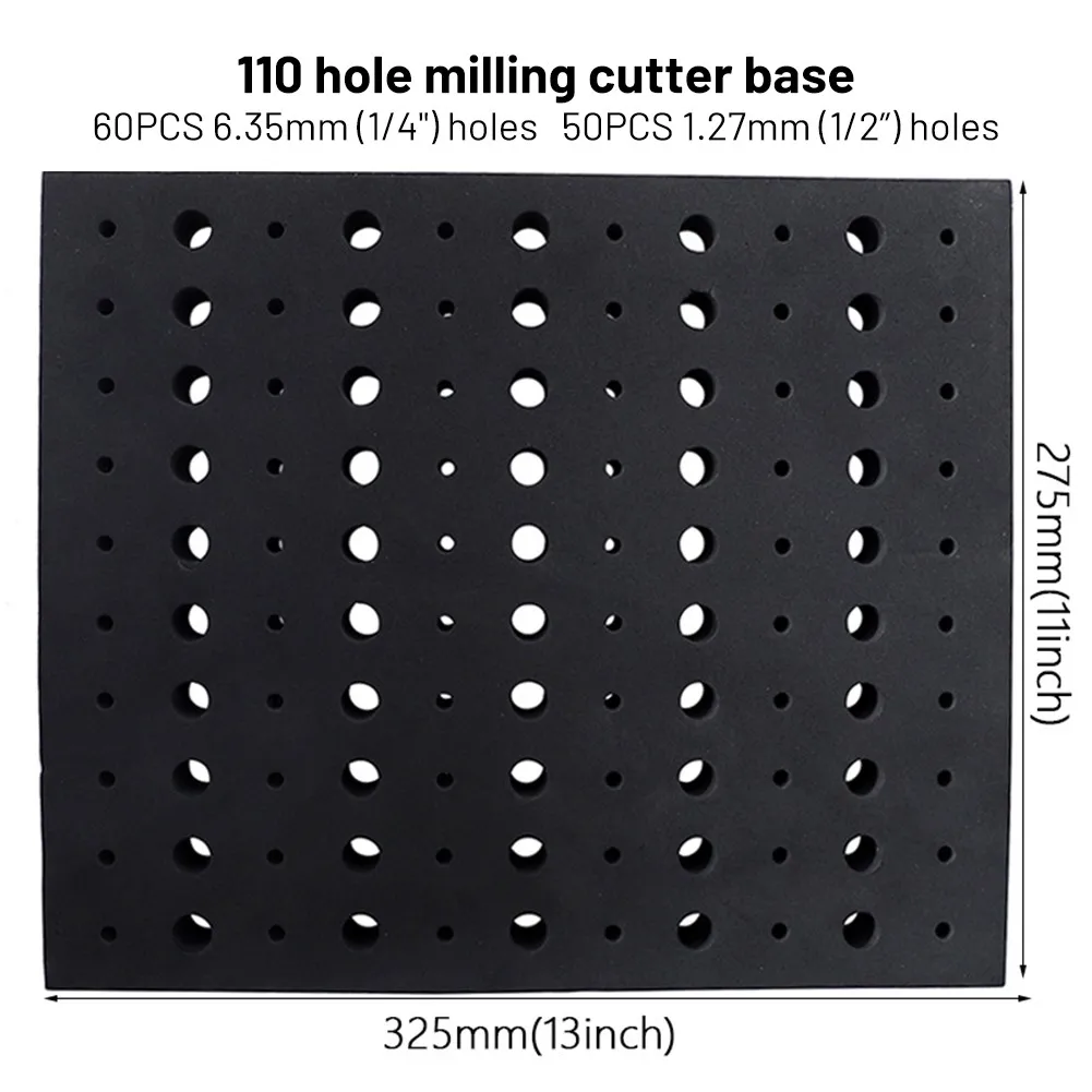 Multi-holes 1/4 1/2\\\" Shank Milling Cutters Holder Box Hard Foam Router Bit Tray Hand Tools Router Bit Tray
Multi-holes 1/4 1/2\\\" Shank Milling Cutters Holder Box Hard Foam Router Bit Tray Hand Tools Router Bit Tray