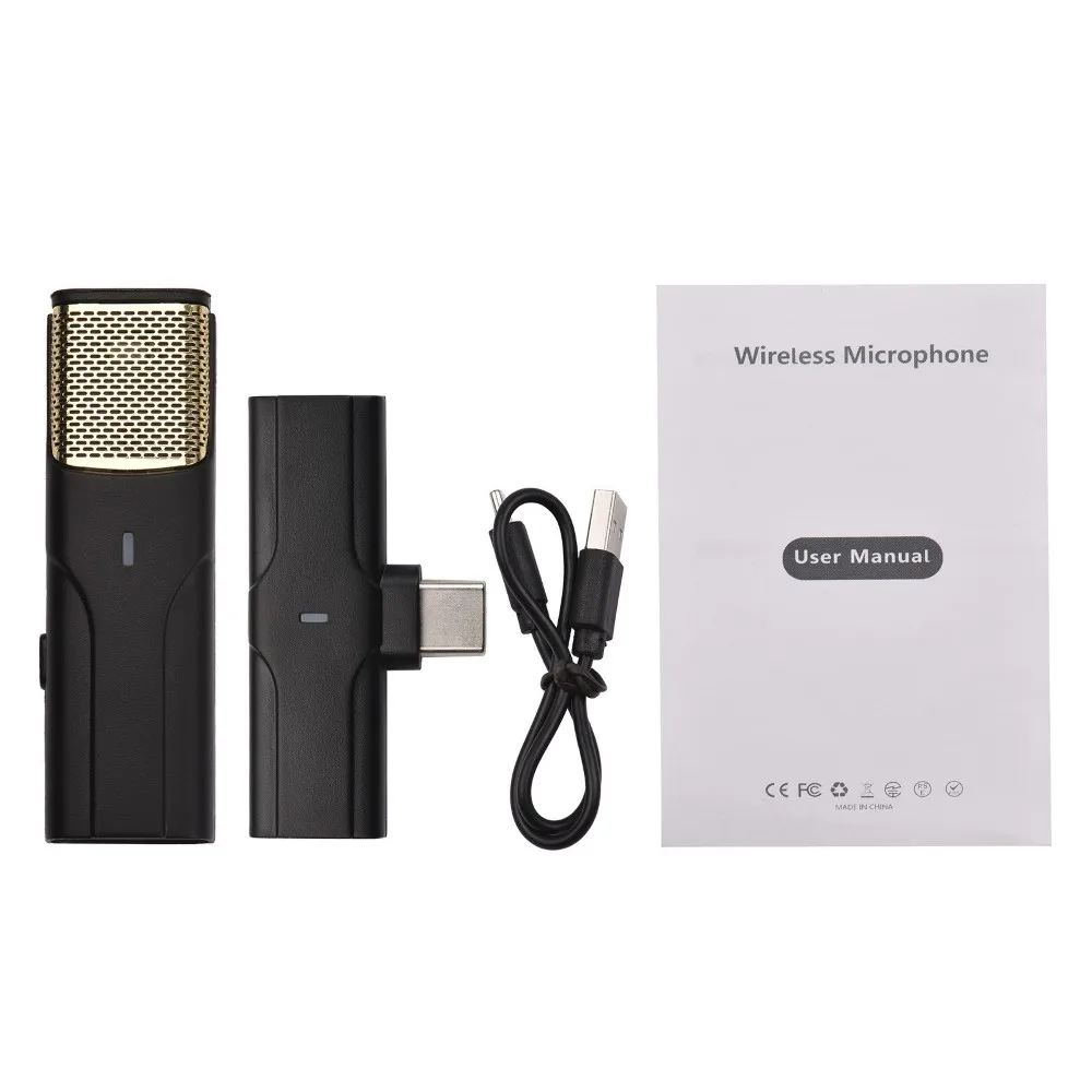 Wireless Microphone with Noise Cancelling Wi-Fi Type-C Clip-on Mini Mic for Vlog Gaming Streaming Podcasting Recording
Wireless Microphone with Noise Cancelling Wi-Fi Type-C Clip-on Mini Mic for Vlog Gaming Streaming Podcasting Recording