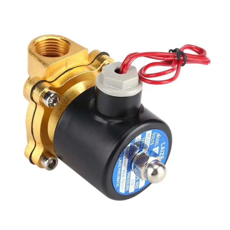 220V DN15 1/2in Электрический нормально закрытый клапан Electronetic для воды воздуха на