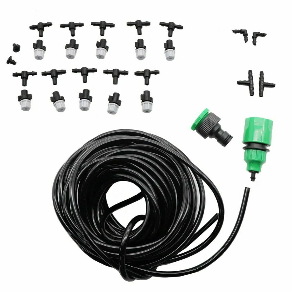 1 Set Water Misting Cooling System Mist Sprinkler Nozzle Outdoor Garden Patio Greenhouse Plants Spray Fog Hose Watering Kit 10m
1 Set Water Misting Cooling System Mist Sprinkler Nozzle Outdoor Garden Patio Greenhouse Plants Spray Fog Hose Watering Kit 10m