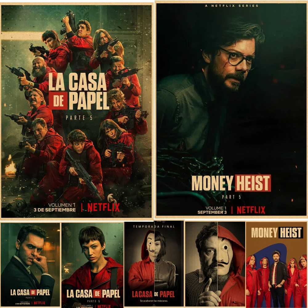 La Casa De Papel Season 5 Poster Money Heist Posters Kraft Paper Vintage Home Decor Room Art Painting Bar Cafe Wall Sticker
La Casa De Papel Season 5 Poster Money Heist Posters Kraft Paper Vintage Home Decor Room Art Painting Bar Cafe Wall Sticker