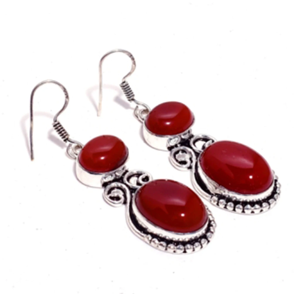 Genuine Carnelian Silver Overlay on Copper Earrings , Hand made Women Jewelry Gift 
Genuine Carnelian Silver Overlay on Copper Earrings , Hand made Women Jewelry Gift