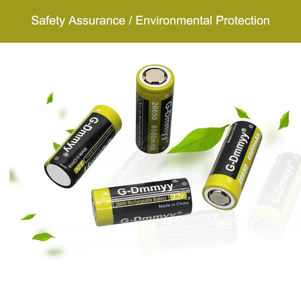 Новый 6500mAh 26650 Li-ion 3 7 V перезаряжаемый аккумулятор для фонарика батареи питания