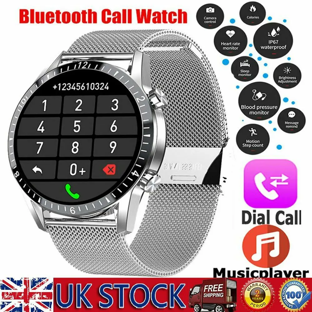 Bluetooth Call Smart Watch Heart Rate Tracker Fitness Bracelet Full Touch Screen
Bluetooth Call Smart Watch Heart Rate Tracker Fitness Bracelet Full Touch Screen