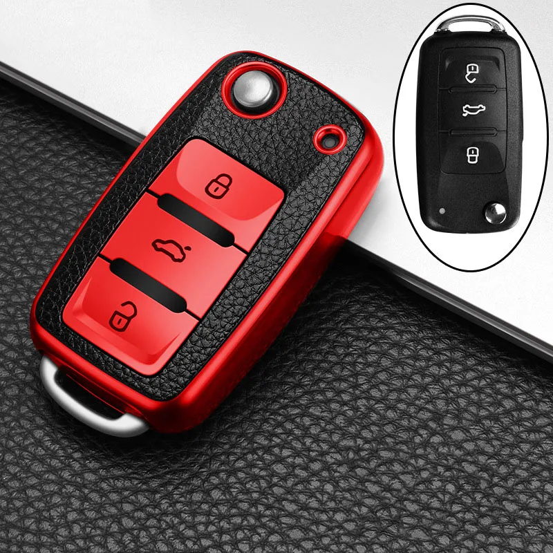 Leather+TPU Car Key Cover Case for Volkswagen VW POLO Tiguan Passat B5 B6 B7 Golf EOS Scirocco Jetta MK6 Octavia Accessories
Leather+TPU Car Key Cover Case for Volkswagen VW POLO Tiguan Passat B5 B6 B7 Golf EOS Scirocco Jetta MK6 Octavia Accessories