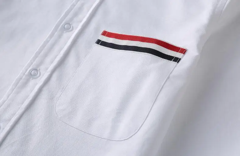 2021 Fashion TB THOM Brand Shirts Men Slim White Pocket Stripes Full Casual Shirt Turn Down Collar Oxford Solid Men's Clothing
2021 Fashion TB THOM Brand Shirts Men Slim White Pocket Stripes Full Casual Shirt Turn Down Collar Oxford Solid Men's Clothing