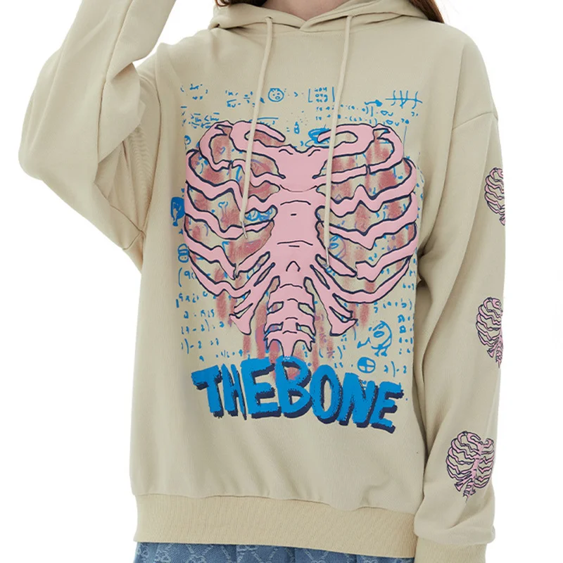 Coat Women Y2K Hoodies Sweatshirts Skeleton Bubble Print Korean Harajuku Kawaii Pullover Khaki Oversized Tops Streetwear Autumn
Coat Women Y2K Hoodies Sweatshirts Skeleton Bubble Print Korean Harajuku Kawaii Pullover Khaki Oversized Tops Streetwear Autumn