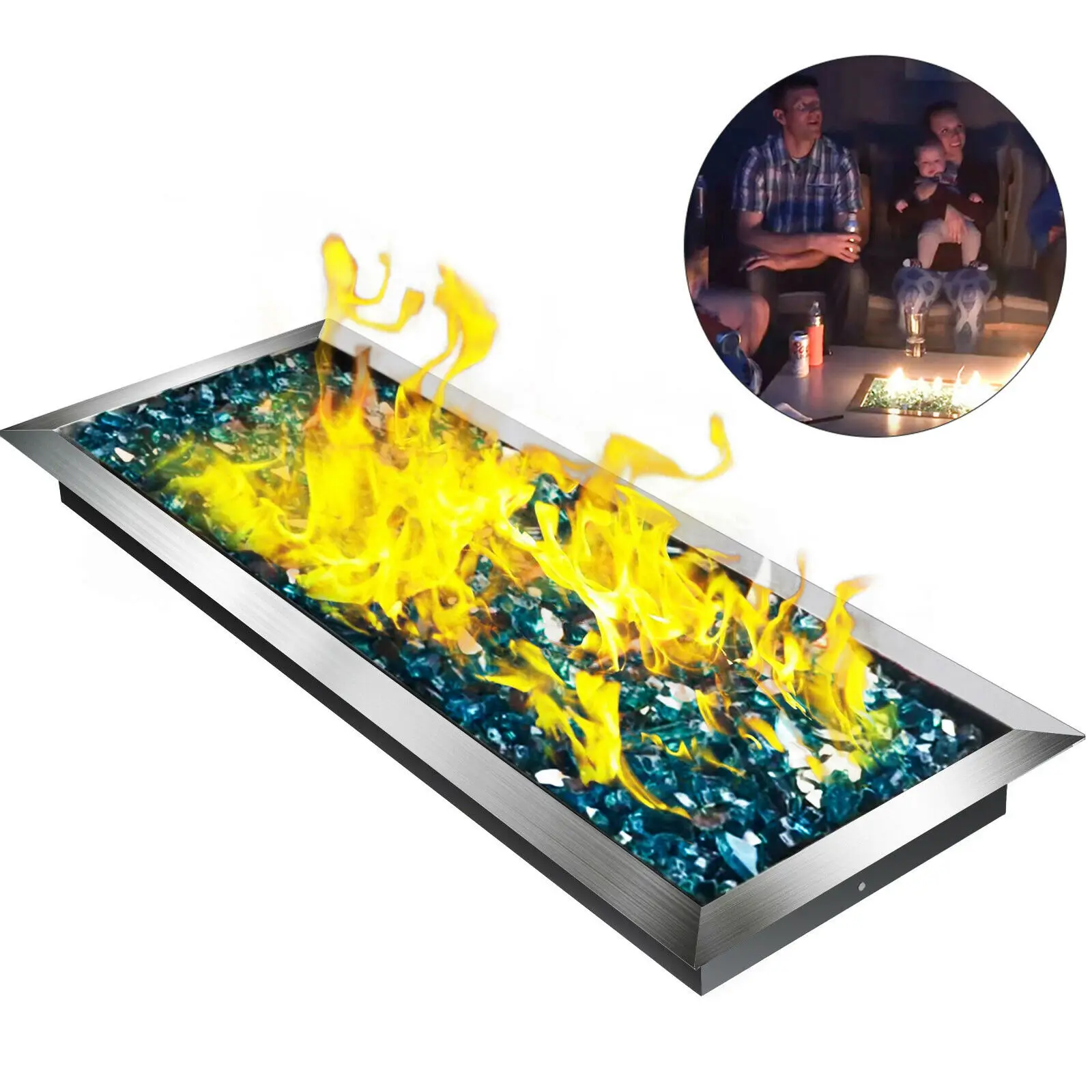 VEVOR Fill-in Fire Pit Pan Burner Natural Gas Fire Pit Burner 24x8 Inch Fire Pit Pan 4.4 LBS Stainless Steel
VEVOR Fill-in Fire Pit Pan Burner Natural Gas Fire Pit Burner 24x8 Inch Fire Pit Pan 4.4 LBS Stainless Steel