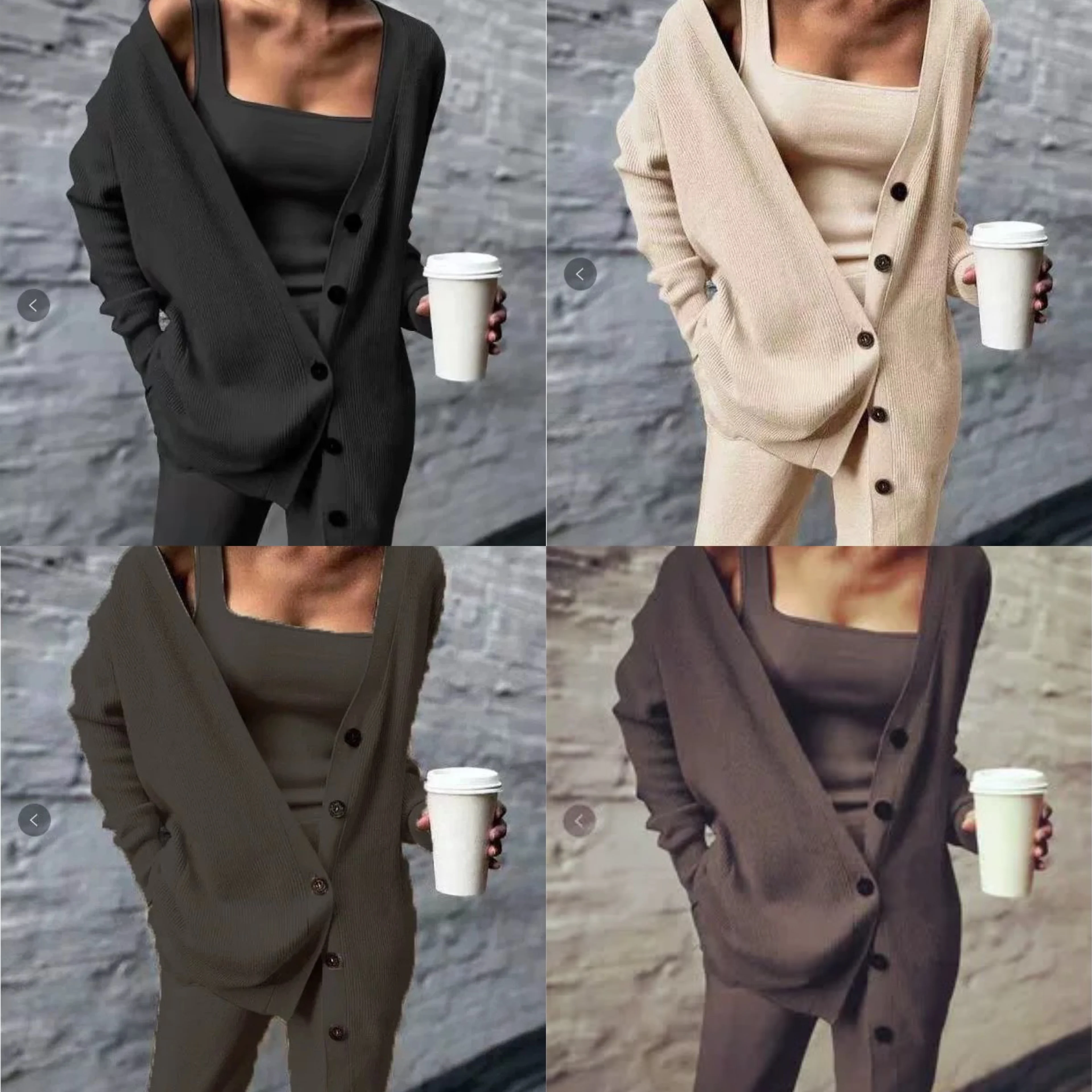 Модный свитер в рубчик, вязаный женский однотонный кардиган, куртка, повседневный Зимний Комплект из трех предметов с длинным рукавом, боди
Модный свитер в рубчик, вязаный женский однотонный кардиган, куртка, повседневный Зимний Комплект из трех предметов с длинным рукавом, боди