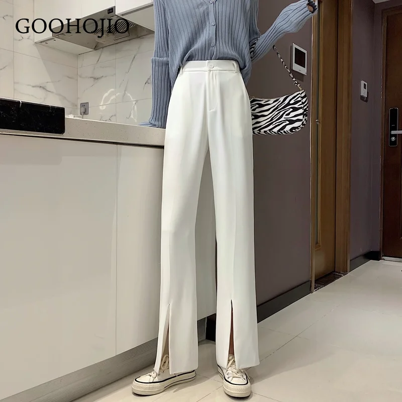 GOOHOJIO 2021 New Spring and Autumn Wide Leg Pants Women Split Casual Trousers for Women Straight-leg High Waist Pants Female
GOOHOJIO 2021 New Spring and Autumn Wide Leg Pants Women Split Casual Trousers for Women Straight-leg High Waist Pants Female