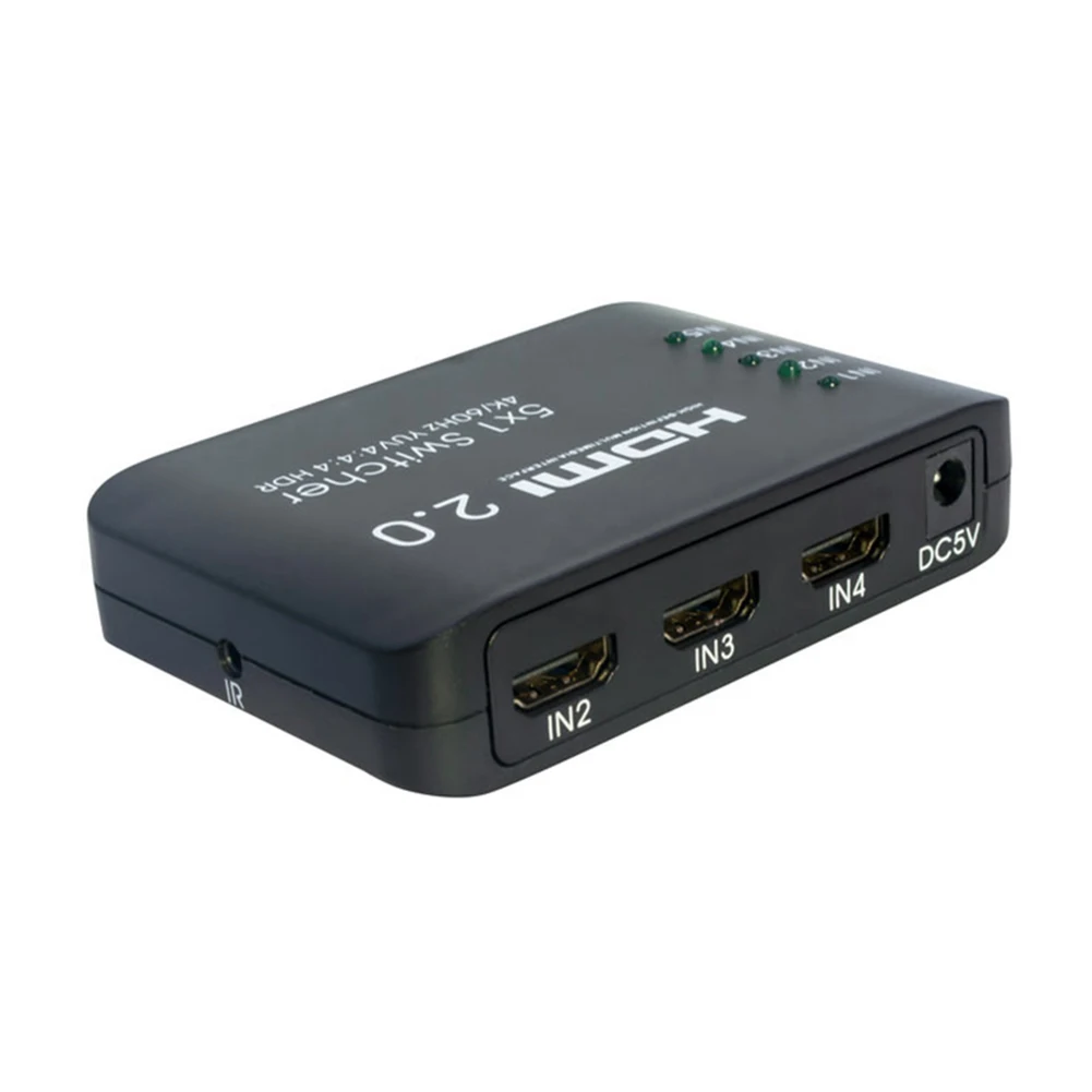 5 In 1 Out 5Port Video HDMI- Switch Selector With CR2025 Battery Switcher Splitter Hub & IR Remote
5 In 1 Out 5Port Video HDMI- Switch Selector With CR2025 Battery Switcher Splitter Hub & IR Remote