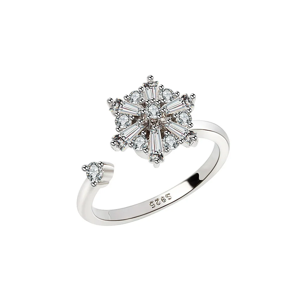 Decompress Rotary Windmill Snowflake Ring Open Finger Ring for Women Jewelry Promise Rings for Couple Anillos Dorados Para Mujer
Decompress Rotary Windmill Snowflake Ring Open Finger Ring for Women Jewelry Promise Rings for Couple Anillos Dorados Para Mujer