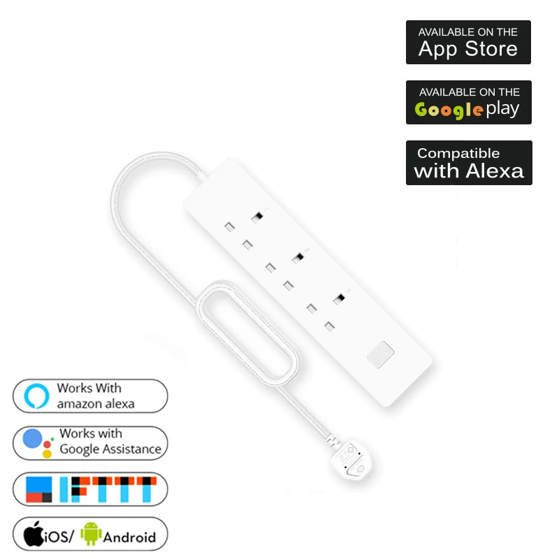 Wifi Smart Plug Socket UK 100-240V Timing Function EFamilyCloud APP Control Work Support Alexa Google Assistant Voice Control
Wifi Smart Plug Socket UK 100-240V Timing Function EFamilyCloud APP Control Work Support Alexa Google Assistant Voice Control