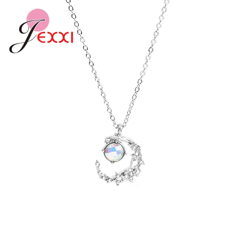 New Trendy 925 Sterling Silver Moon Pendant Necklace For Women Girls Wedding Engagement Party Jewelry Gifts
New Trendy 925 Sterling Silver Moon Pendant Necklace For Women Girls Wedding Engagement Party Jewelry Gifts