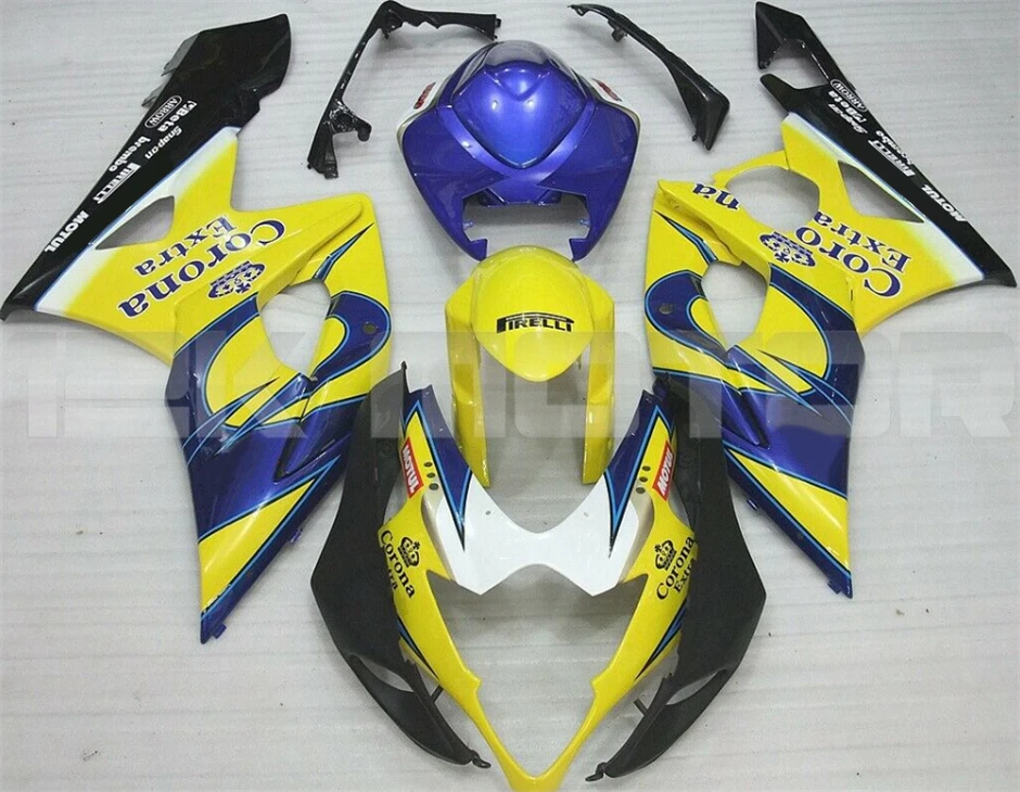 Injection Molding New ABS Motorcycle Fairing Kit Fit for Suzuki GSX-R1000 2005 2006 GSXR1000 Bodywork set Custom Yellow Blue
Injection Molding New ABS Motorcycle Fairing Kit Fit for Suzuki GSX-R1000 2005 2006 GSXR1000 Bodywork set Custom Yellow Blue