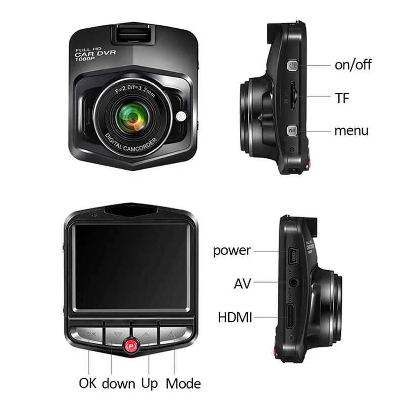 1080P Full Car DVR Rear View Dash Camera 170 Wide Angle Car Driving Recorder G-sensor Loop Recording Night Vision Dash Cam
1080P Full Car DVR Rear View Dash Camera 170 Wide Angle Car Driving Recorder G-sensor Loop Recording Night Vision Dash Cam