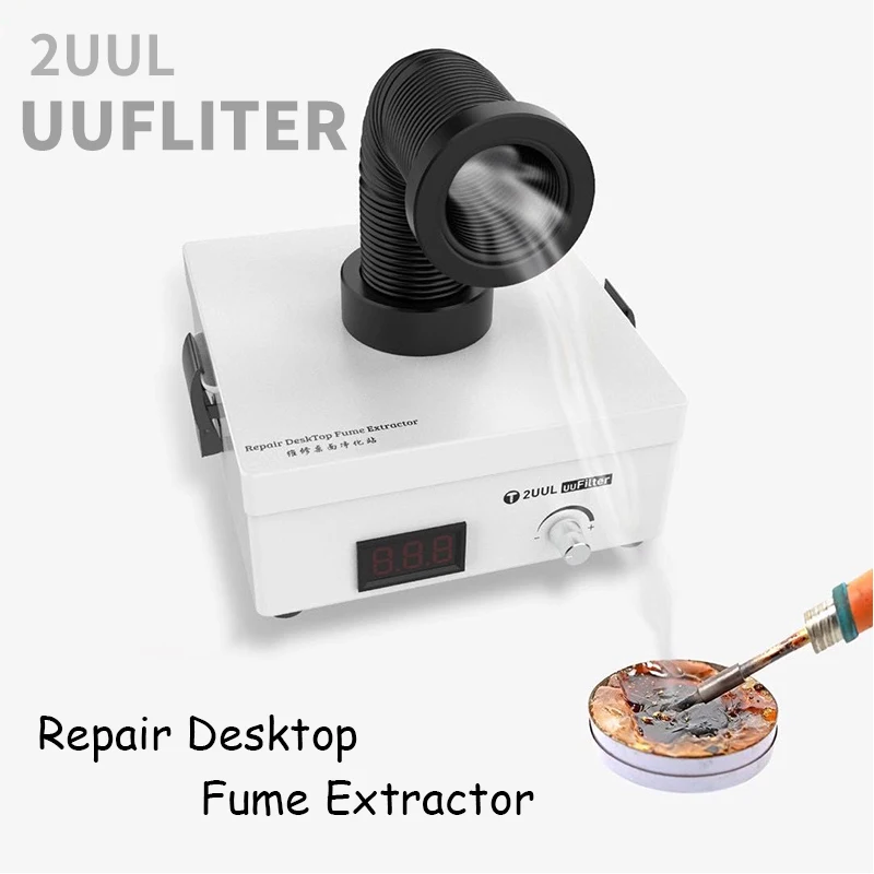 2UUL Repair Desktop Fume Extractor phone computer repair desktop dust removal filter smoke exhauster desktop smoking instrument
2UUL Repair Desktop Fume Extractor phone computer repair desktop dust removal filter smoke exhauster desktop smoking instrument