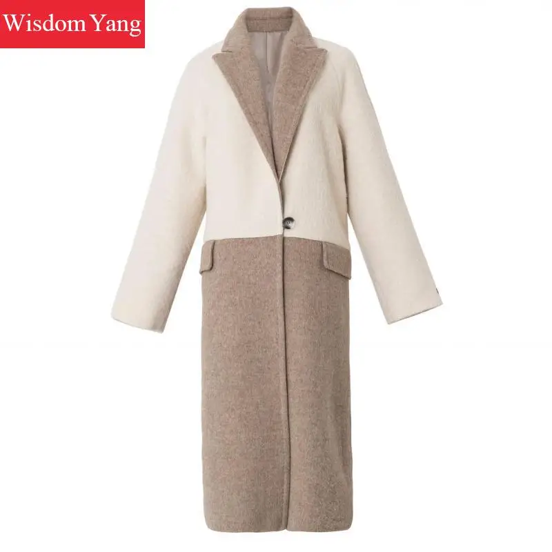 Winter Warm Womens Coat Real Sheep Wool Coats Cashmere Grey Elegant Loose Trench Woolen Long Korean Oversize Clothe Overcoat
Winter Warm Womens Coat Real Sheep Wool Coats Cashmere Grey Elegant Loose Trench Woolen Long Korean Oversize Clothe Overcoat