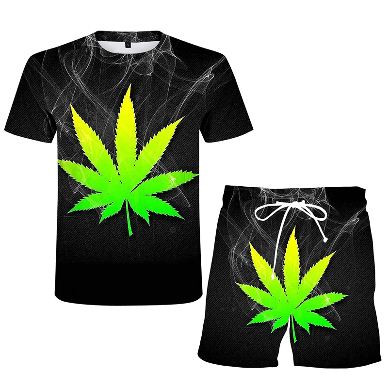 New Fashion Summer Short Sleeve and Shorts Casual Set Men Weed 3D Printed T-shirt Shorts Sport Suit Outdoor Clothes Camiseta
New Fashion Summer Short Sleeve and Shorts Casual Set Men Weed 3D Printed T-shirt Shorts Sport Suit Outdoor Clothes Camiseta